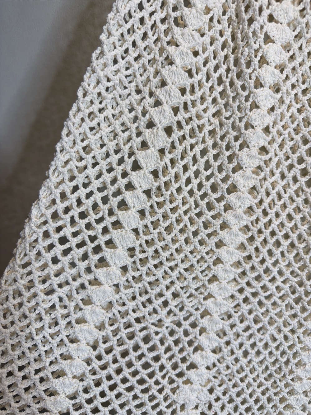 Free People Akoia Pelita Open Knit Mesh Fishnet Crochet Coverup Maxi Skirt L - Picture 8 of 8